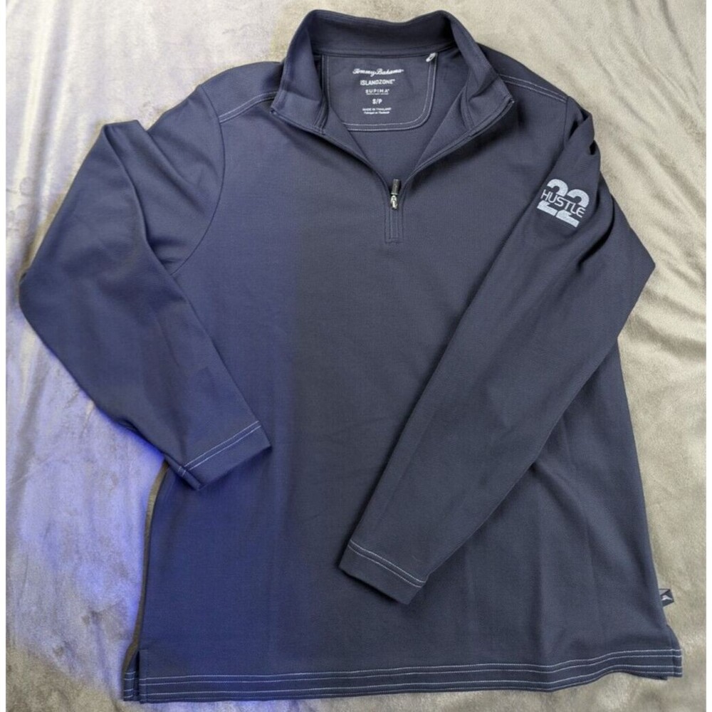 Tommy Bahama Island Zone Long Sleeve Pullover, 1/4 Zip, Supima Hustle 22 SZ S